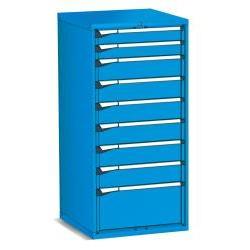 Armoire à tiroirs Fami Master Key Comfort, 9 tiroirs, 714x726x1500 mm, rouge rubis RAL3003, rangement d'outils - Product Image 3