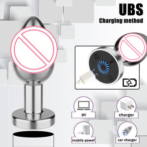 Анальная пробка с украшениями, роскошные анальные игрушки, вибрационная водонепроницаемая анальная пробка из ABS+жидкого силикона для мужчин и женщин, для секс-массажа - Product Image 4