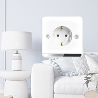 VBQN, estándar europeo de la UE, PC, 220V, 10A, panel de placa Tipo 86 146, interruptores de luz de pared de varios colores y toma de corriente integrada con incrustaciones