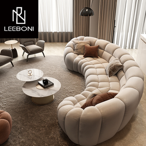 Muebles multifunción para el hogar hechos a medida, Tela Gris eléctrica, muebles italianos de lujo para sala de estar, sofá moderno - Product Image 2