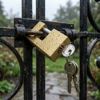 Cadenas rectangulaire en laiton massif haute sécurité anti-coupure et antivol 60 mm