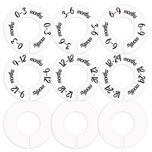 Séparateurs de taille ronds blancs pour vêtements de bébé, imprimés recto-verso, marqueurs de penderie, organisateurs de vêtements pour armoire de bébé - Product Image 4