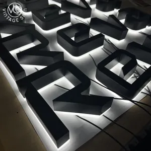 Outdoor Indoor Box Led Letter Office Backlit Back Lit Wall Sign Components With High Quality