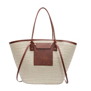 New Trend <b>Large</b> Capacity One-shoulder Straw Bag Women's Woven Tote Bag Versatile Seaside Vacation Beach Bag Tanjing - Product Image 5