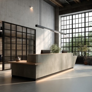 โต๊ะแผนกต้อนรับส่วนหน้าแบบทันสมัยสำหรับใช้ในเชิงพาณิชย์มีเคาน์เตอร์เล่นกีฬาดีไซน์ทันสมัยทนทาน - Product Image 3