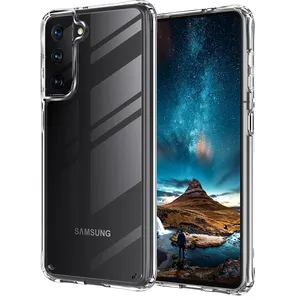 Прозрачный мягкий чехол из ТПУ для Samsung S20 Ultra S21 Plus, чехол для телефона, прозрачный чехол для телефона Galaxy S20 S21, задняя крышка для телефона