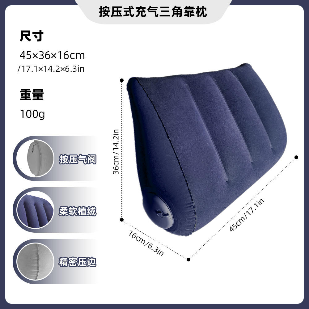 Almohada triangular azul marino