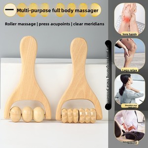 Herramienta de Masaje para Hombros y Cuello, Cepillo de Meridianos de Madera Maciza, Masajeador Corporal Portátil para la Salud - Product Image 3