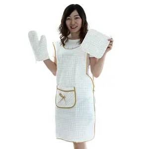 中国供应商oem环保素色性感女性长围裙