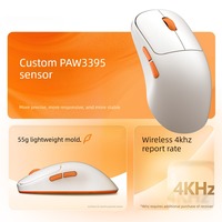Souris de jeu personnalisée ODM/OEM de l'usine du Guangdong, avec puce PAW3950 30000 DPI 8Khz Nordic 52840, sans fil, tri-mode, pour le jeu et l'e-sport