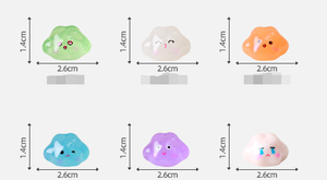 DIY bébé enfants jouets de bain promotionnel petit dessin animé mignon souriant embrasser pleurer heureux lumineux pluie nuage résine artisanat sculpture - Product Image 6