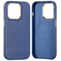 Étui de téléphone portable de luxe en cuir YUBO avec anneau de caméra en métal bouton en métal étui d'origine pour iPhone 14 Pro