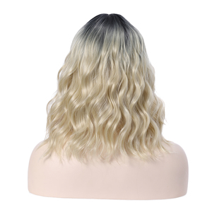 Prix <span class=keywords><strong>pas</strong></span> <span class=keywords><strong>cher</strong></span> <span class=keywords><strong>Halloween</strong></span> Party court bouclé dentelle avant Rose haute température soie rose perruques de cheveux synthétiques - Product Image 5