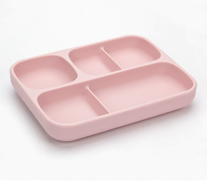 Vente en gros ODM et OEM d'assiettes à <span class=keywords><strong>repas</strong></span> pour bébés de qualité alimentaire de forme carrée avec <span class=keywords><strong>ventouse</strong></span> sectionnée anti-chute pour nourrissons - Product Image 1