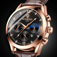 Montre-bracelet de luxe Binbond B3591 3591 pour homme, nouvelle montre sport à quartz tendance, étanche, aiguilles lumineuses, calendrier, Reloj