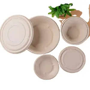 Oem/Odm Hot Sale Wegwerp Witte Bagasse Cup Chutney Soufflé Cup Lekbestendig 7Oz Sausbekers Met Deksels