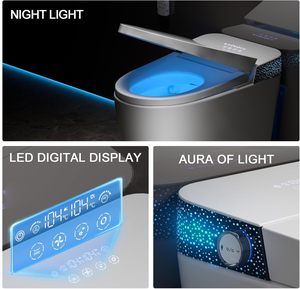Inodoro Inteligente Automático con Autolimpieza y Descarga Automática, Inodoro Inteligente con Apertura Suave Automática para Baño - Product Image 5