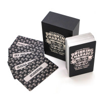 Jeu de cartes à boire personnalisées imprimées, jeu de cartes à jouer recto-verso, ensemble de cartes de fête portable avec boîte rigide