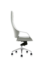 Chaise de bureau de direction personnalisée Via E831 en cuir PU, dossier haut, pivotante et inclinable, avec base en nylon de luxe et garantie de 3 ans