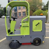 Balayeuse électrique autoportée pour la collecte des feuilles, du sable et de la poussière, nettoyage industriel extérieur