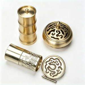 Custom CNC Machined Silver Plated Chinese Incense <b>Tools</b> Set with Gold Accents Guangdong Made for Traditional Incense Ceremony - Product Image 1
