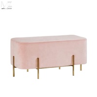Couverture en tissu de style européen antique, pouf en éléphant et velours, banc de cheval, tabouret, salon moderne, bord rond et carré, 1 pièce