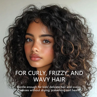 Shampoo démêlant doux pour enfants, sans sulfate ni parabène, sans larmes, pour cheveux bouclés, crépus et ondulés, marque privée