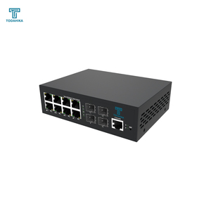 Switch Ethernet Komersial Luar Ruangan Bersertifikasi CE EAC 4 X Gigabit SFP 8 X 10/100/1000Base-T Layer 2 16K Model Tabel Alamat Mac - Product Image 5