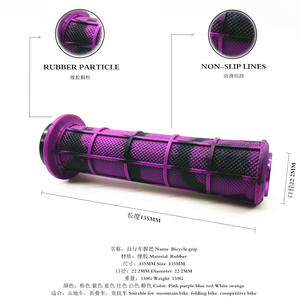 Poignées de guidon de vélo intégrées en caoutchouc souple et en alliage d'aluminium Poignées de vélo antidérapantes pour <span class=keywords><strong>VTT</strong></span> - Product Image 5