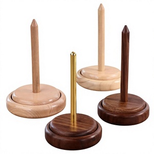Soporte de Hilo Redondo de Madera Ecológico Herrschner, Accesorio de Costura, 11.5cm, Herramienta Práctica para Manualidades - Product Image 3