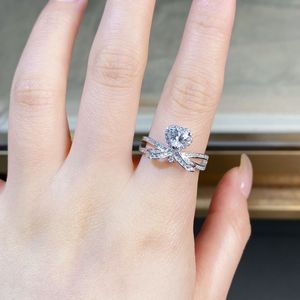 S925 Sterling Silver Hợp Thời Trang Hình Trái Tim Nhẫn Cho Phụ Nữ D Màu Moissanite Ins Phong Cách Trực Tiếp Từ Nhà Sản Xuất - Product Image 4