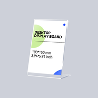Support de menu et de prix en acrylique transparent exclusif en forme de L, pour affichage publicitaire commercial et événements