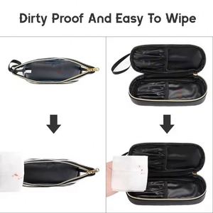 Portable PVC Makeup <b>Bag</b> Waterproof Double-layer <b>Clear</b> Cosmetic <b>Bag</b> Large Capacity Dry and Wet Separation <b>Toiletry</b> <b>Bag</b> - Product Image 2
