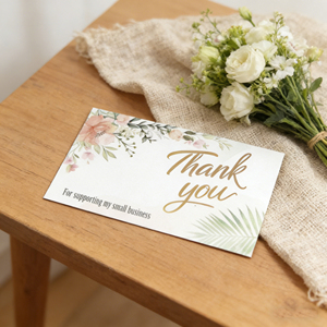 Cartes <span class=keywords><strong>de</strong></span> <span class=keywords><strong>remerciement</strong></span> florales minimalistes, <span class=keywords><strong>texte</strong></span> personnalisé disponible pour les cadeaux, la pâtisserie et les faveurs <span class=keywords><strong>de</strong></span> fête - Product Image 1