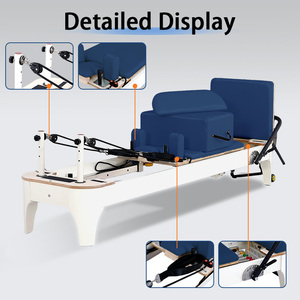 Máquina de Pilates Reformer Moderna de Madera Maciza Blanca <span class=keywords><strong>para</strong></span> Estudio de Pilates y Yoga y <span class=keywords><strong>Ejercicio</strong></span> en Gimnasio - Product Image 3