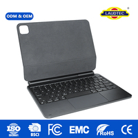 Clavier magnétique sans fil fin avec pavé tactile, rétroéclairage RVB 7 couleurs et interrupteurs à ciseaux pour iPad Air 10,9" / iPad Pro 11" (disposition US)