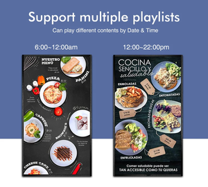 32 43 55 pollici Android schermo LCD HD a parete segnaletica <span class=keywords><strong>Digital</strong></span> Menu Board per il ristorante 24/7 Display pubblicitario - Product Image 2