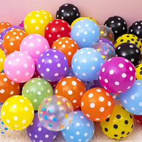 Ballons en latex à pois de 12 pouces, noir et blanc, en Mylar, fournitures de décoration de fête pour anniversaire de bébé, mariage, multicolores