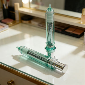 Nouveauté, flacon pompe pulvérisateur de lotion en plastique, 10 ml, 20 ml, interrupteur gauche-droite, verrouillage, électroplaqué, couteau ultrasonique - Product Image 1