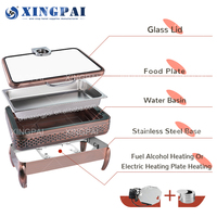 Marmite chauffante XINGPAI pour traiteur, réchaud hydraulique en acier inoxydable 304, réchaud de buffet pour hôtel et restaurant