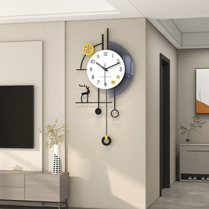 Orologio al quarzo con decorazione <span class=keywords><strong>di</strong></span> lusso <span class=keywords><strong>di</strong></span> grandi dimensioni <span class=keywords><strong>Design</strong></span> Art Deco motivo decorativo in metallo orologio da <span class=keywords><strong>parete</strong></span> - Product Image 4