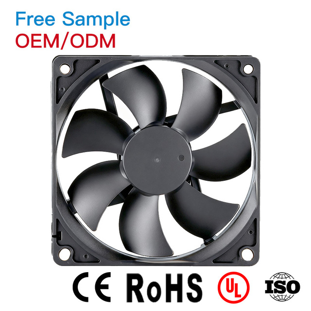High Performance 12025 DC Fan Dual Ball Bearing PWM Speed Control IP68 Waterproof for Electrical Cabinet Server Rack