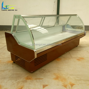 Vitrine de refroidisseur de viande Épicerie Équipement de réfrigérateur Ascenseur Verre Boucherie Équipement de boucherie - Product Image 5