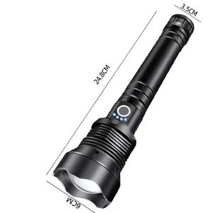 Bonita P50 Aluminium Alloy Strong Light Long Range Flashlights Rechargeables Promotion Diving Flashlight Powerful Black Model