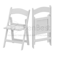 Benjia Factory Directement Portable Pliant En Plastique 153cm Table À Manger Ronde Ensemble 6 Places