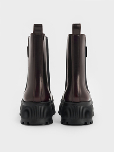 Stivali <span class=keywords><strong>Chelsea</strong></span> personalizzati con Logo diretto in fabbrica per le donne comode in pelle marrone vera pelle Sole piatto Chunky per esterni - Product Image 5