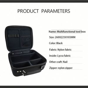 กระเป๋าใส่เครื่องมืออเนกประสงค์ EVA คุณภาพสูง ความจุขนาดใหญ่ สำหรับจัดเก็บอุปกรณ์ต่อผม - Product Image 6