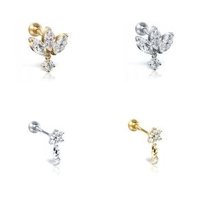 Fijne Sieraden S925 Sterling Zilveren Sieraden Zirkoon Kraakbeen Oor Lichaam 925 Zilver Piercing - Product Image 2