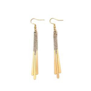 Fashion Drop <b>Earrings</b> 316L Stainless Steel PVD Gold Plating Sustainable Resistant Long Tassel Design - Product Image 1