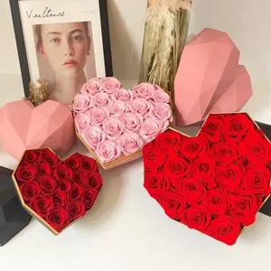 Novelty Luxury Preserved Flower Forever Eternal Rose Box Valentines Mothers Day Gifts 2023 Preserved Roses